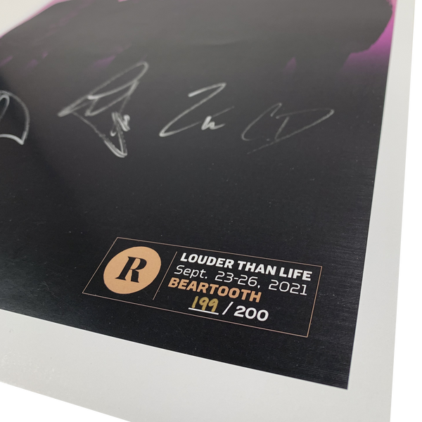 BEARTOOTH X REVOLVER X LOUDER THAN LIFE - SIGNED FESTIVAL POSTER