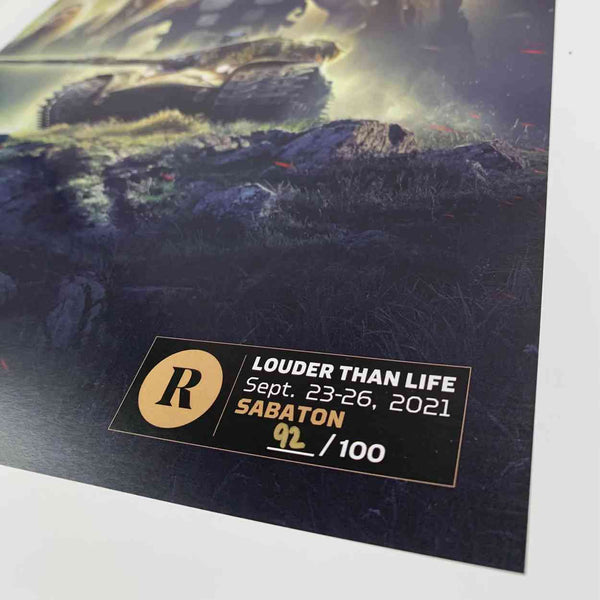 SABATON X REVOLVER X LOUDER THAN LIFE - SIGNED FESTIVAL POSTER