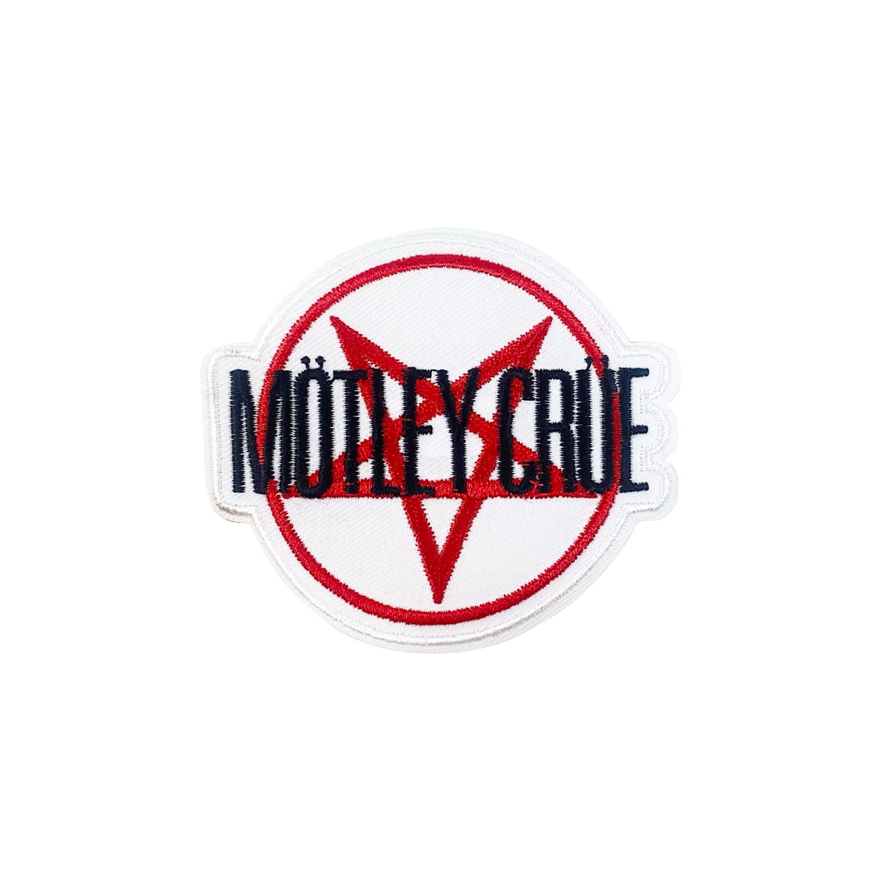 MOTLEY CRUE PENTAGRAM EMBROIDERED PATCH