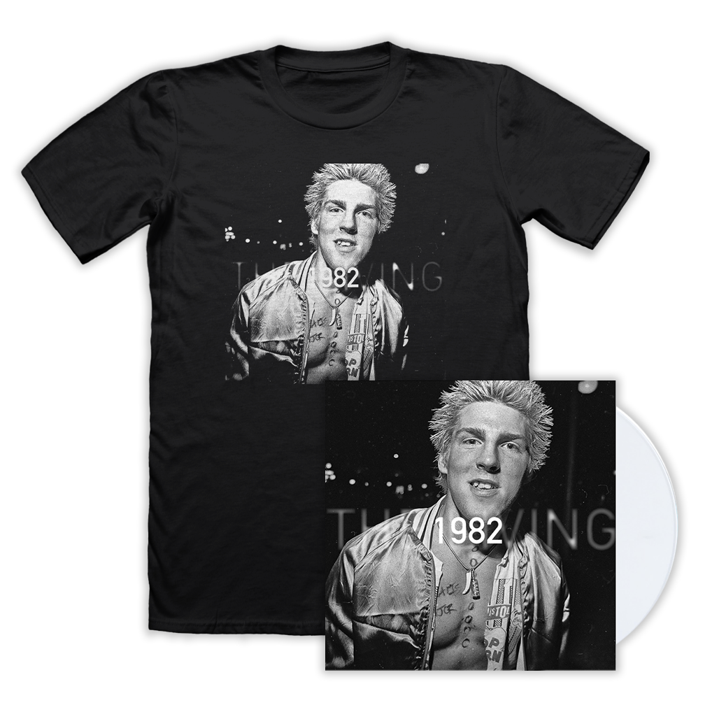 THE LIVING '1982' WHITE LP & EXCLUSIVE T-SHIRT BUNDLE