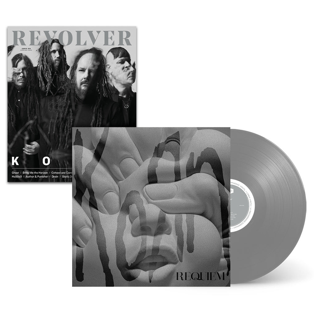 KORN 'REQUIEM' LP + REVOLVER SPRING 2022 ISSUE BUNDLE (Limited Edition, Silver Vinyl)