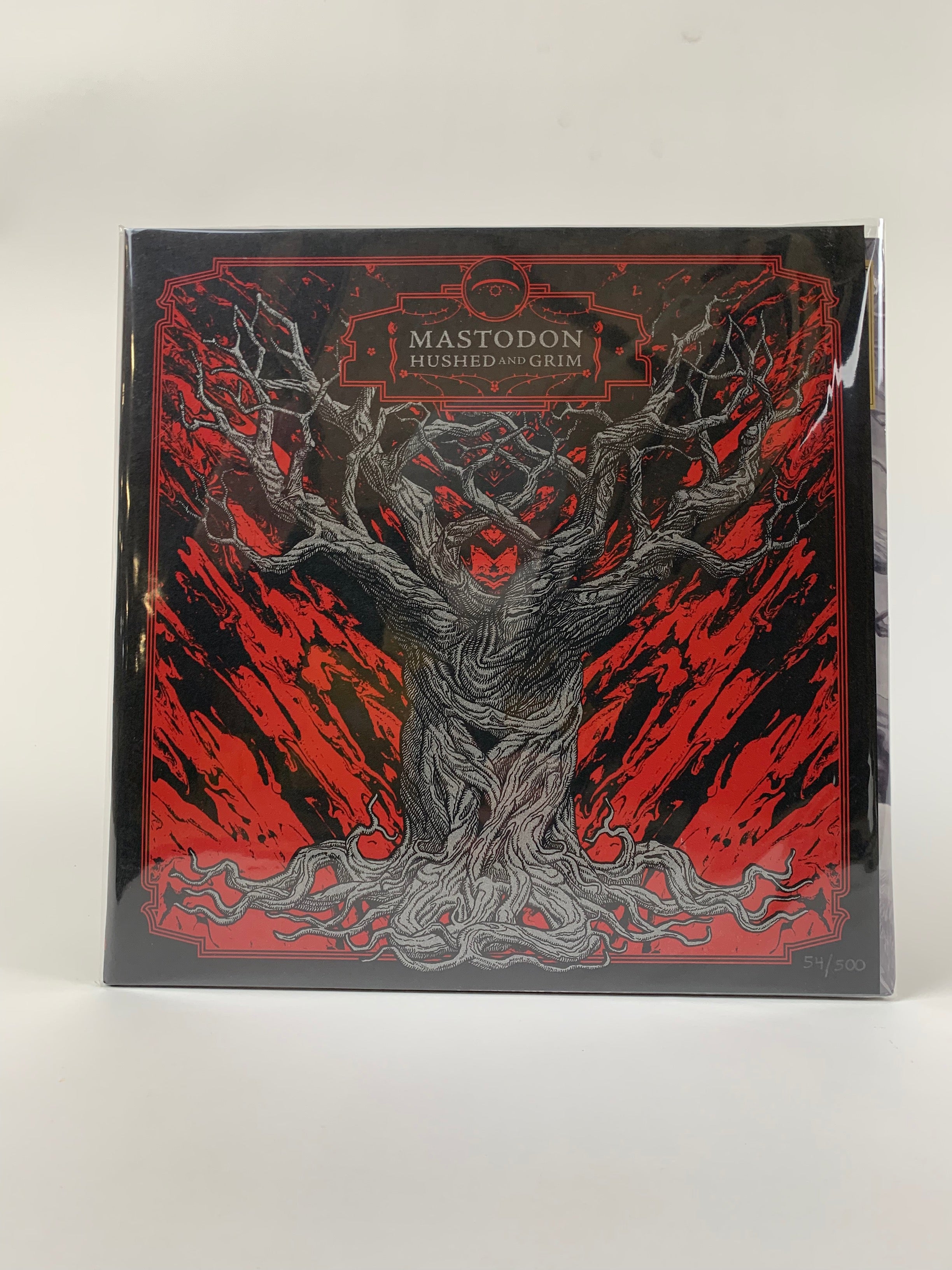 MASTODON 'HUSHED AND GRIM' LIMITED–EDITION CLEAR 2LP W/EXCLUSIVE LP WRAP – ONLY 500 MADE