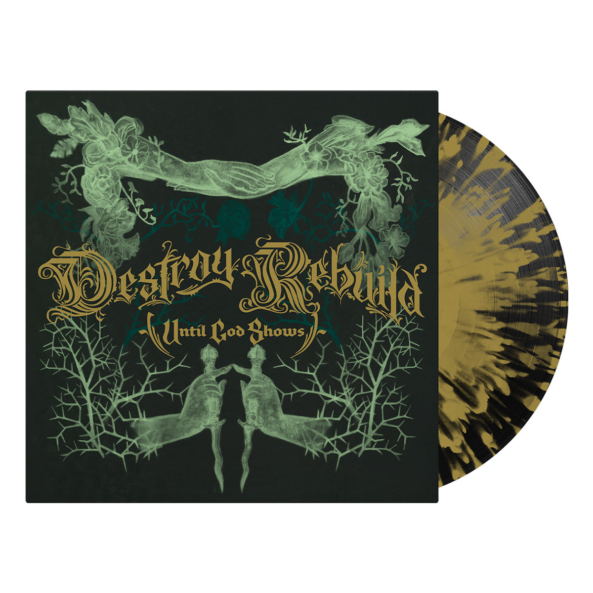 D.R.U.G.S. 'DESTROY REBUILD' LIMITED-EDITION BLACK BASE WITH GOLD SPLATTER LP – ONLY 350 MADE