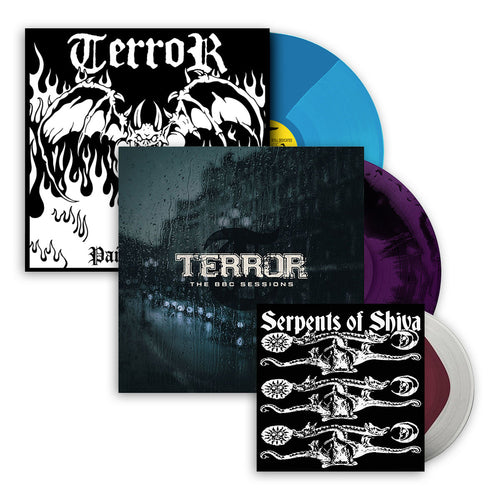 TERROR ‘BBC SESSIONS’ & 'PAIN INTO POWER' LPS + SERPENTS OF SHIVA 7" LIMITED BUNDLE (3 Exclusive Variants)