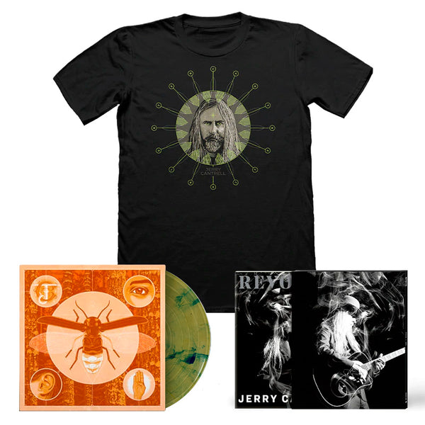 REVOLVER x JERRY CANTRELL WINTER 2021 ISSUE HAND-NUMBERED SLIPCASE W/ 'BRIGHTEN' COLORED LP & EXCLUSIVE GLOW IN THE DARK T-SHIRT - ONLY 250 AVAILABLE