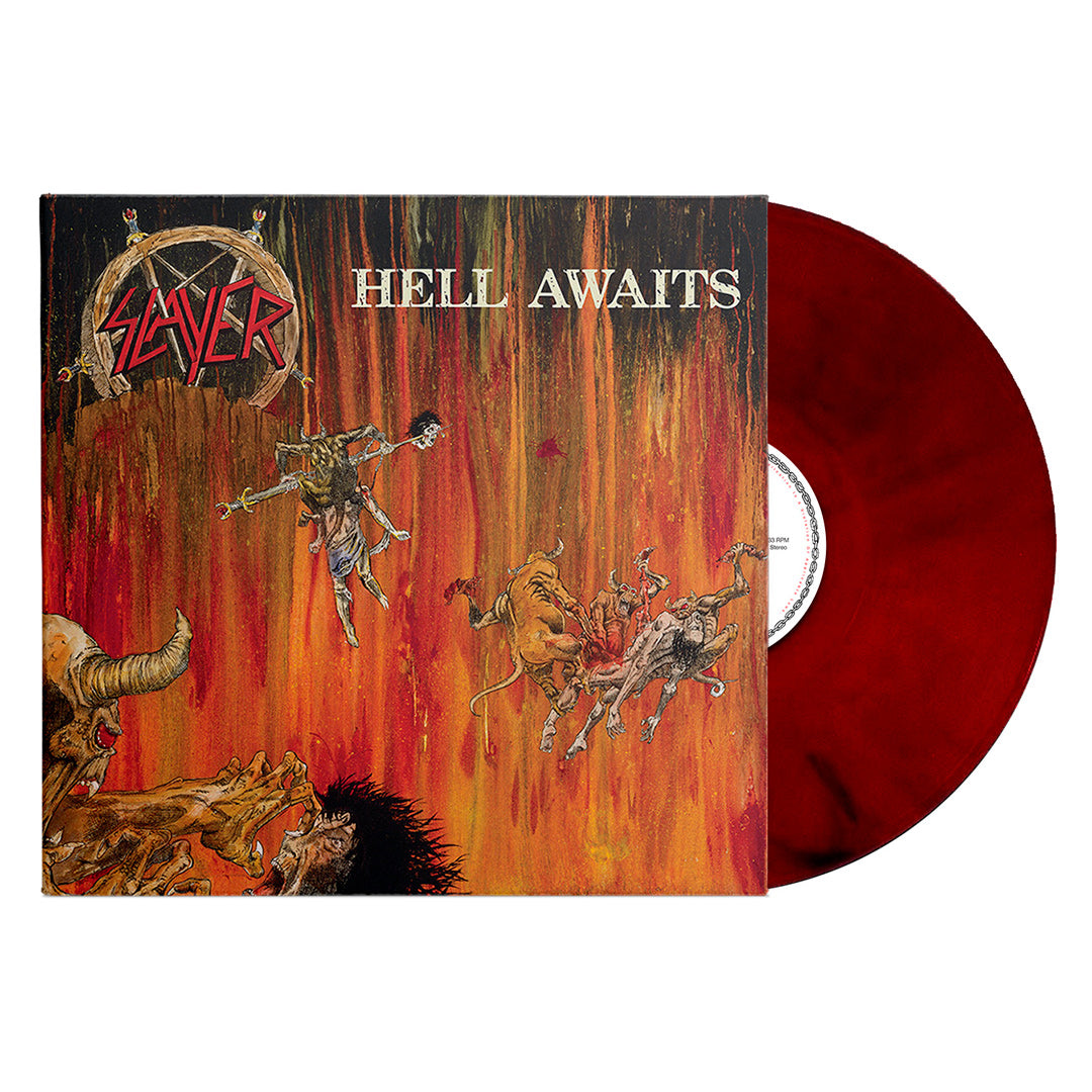 SLAYER 'HELL AWAITS' LP (Red Marble Vinyl)