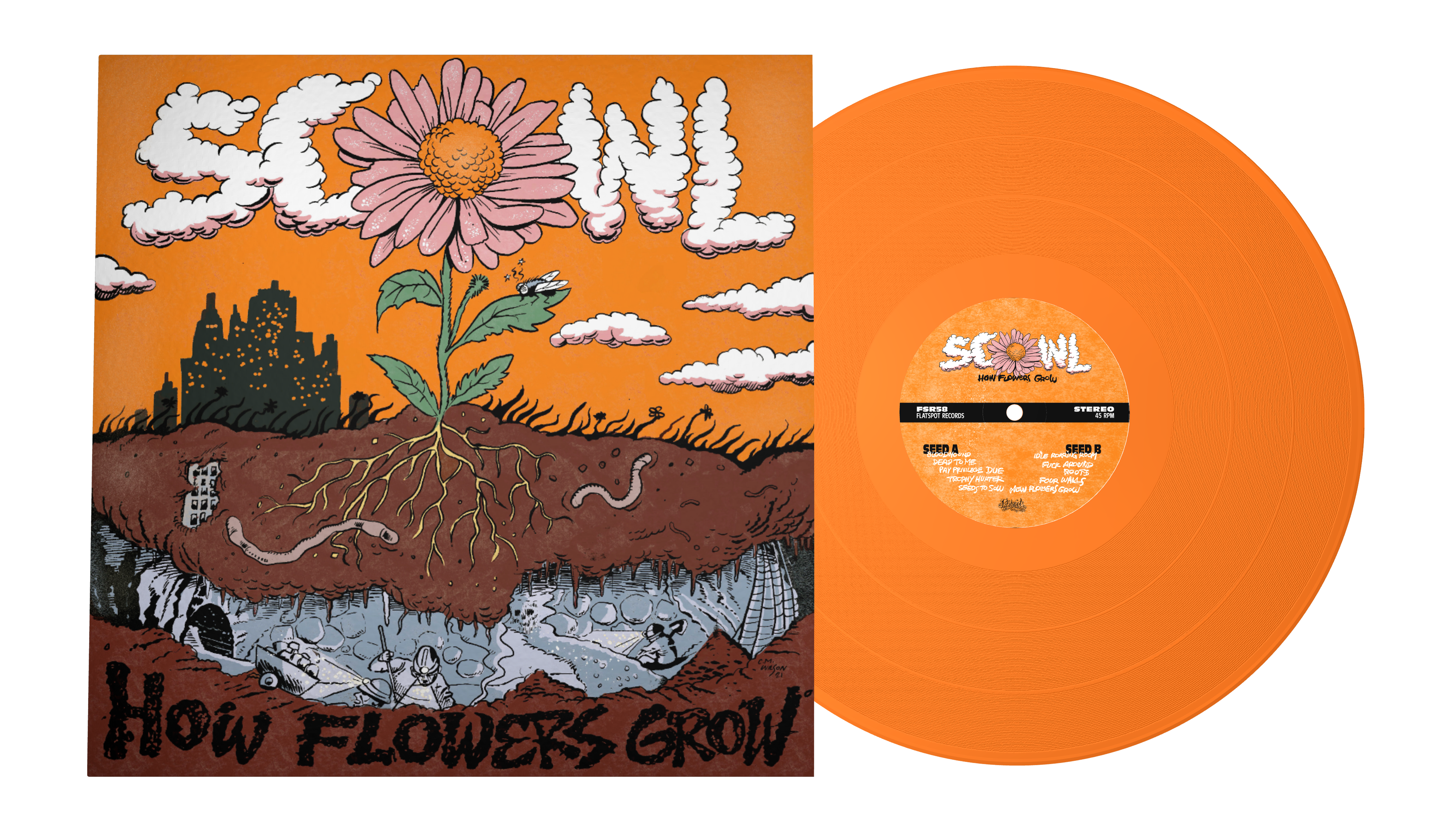 SCOWL ‘HOW FLOWERS GROW’ LIMITED EDITION ORANGE LP