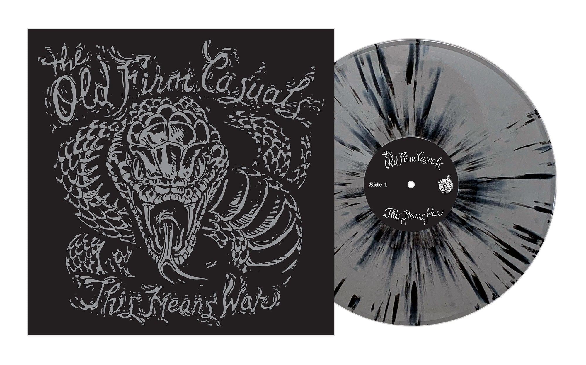 THE OLD FIRM CASUALS 'THIS MEANS WAR' LP (Snake Grey w/ Black Splatter Vinyl)