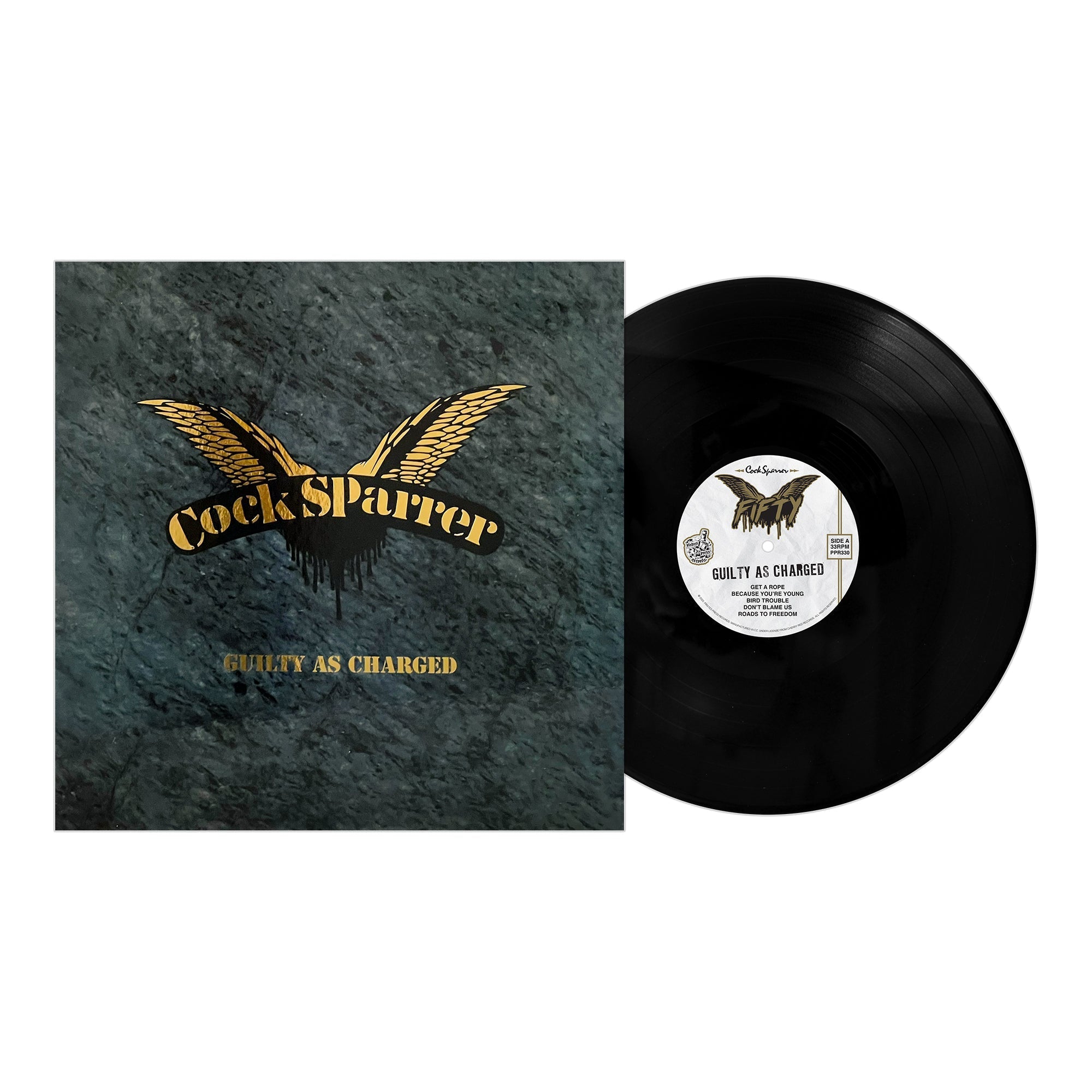 COCK SPARRER 'GUILTY AS CHARGED' LP (50th Anniversary Edition)