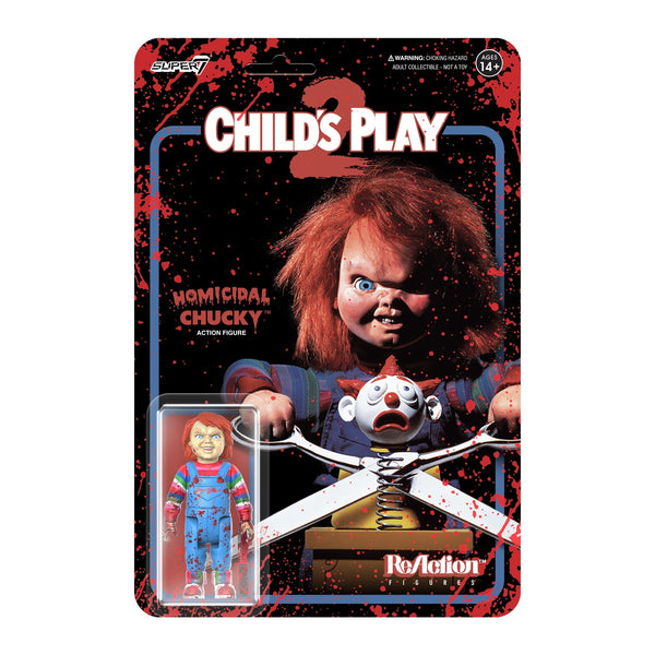 新品 CHILD'S PLAY 2 チャッキーアクションフィギュア CHILD'S PLAY REACTION FIGURE WAVE 2 - HOMICIDAL CHUCKY (BLOOD SPLATTER