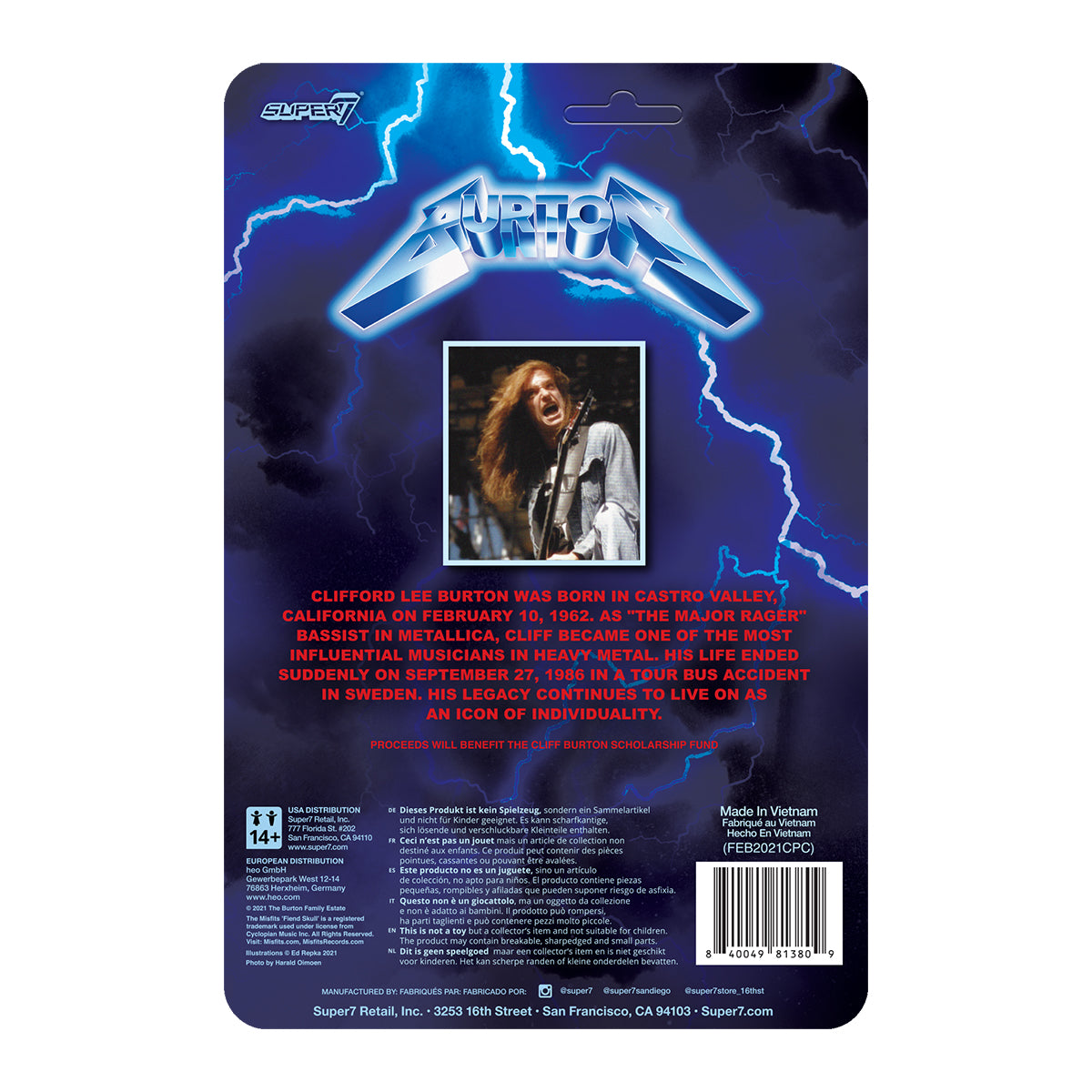 CLIFF BURTON REACTION FIGURE