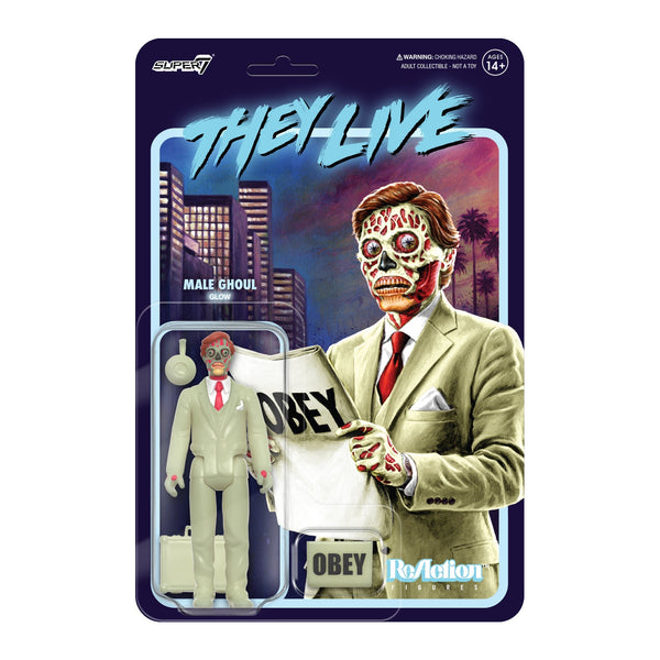 THEY LIVE REACTION WAVE 2 FIGURE - MALE GHOUL (GLOW)