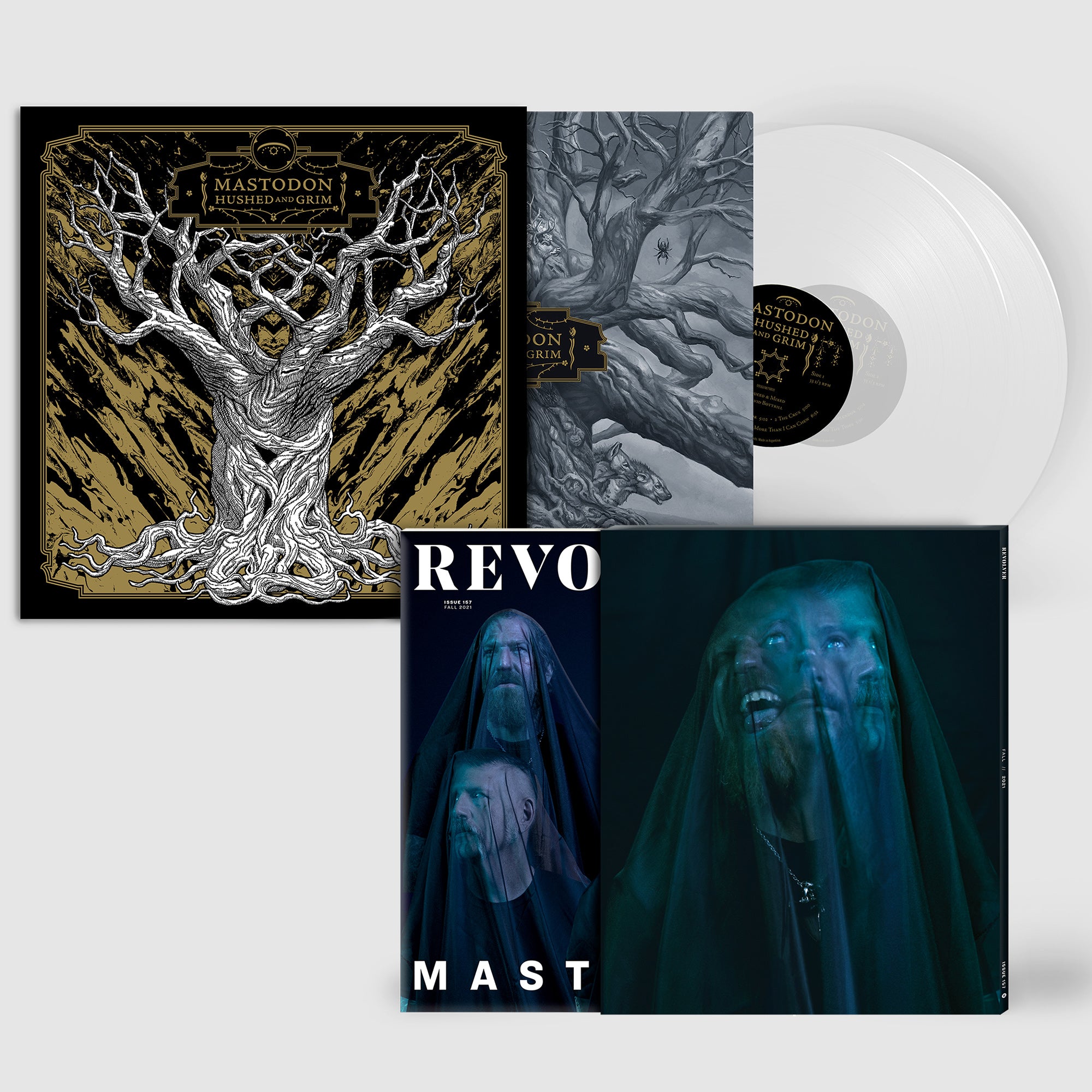 REVOLVER x MASTODON FALL 2021 ISSUE HAND-NUMBERED SLIPCASE W/ 'HUSHED AND GRIM' CLEAR 2xLP - ONLY 500 AVAILABLE