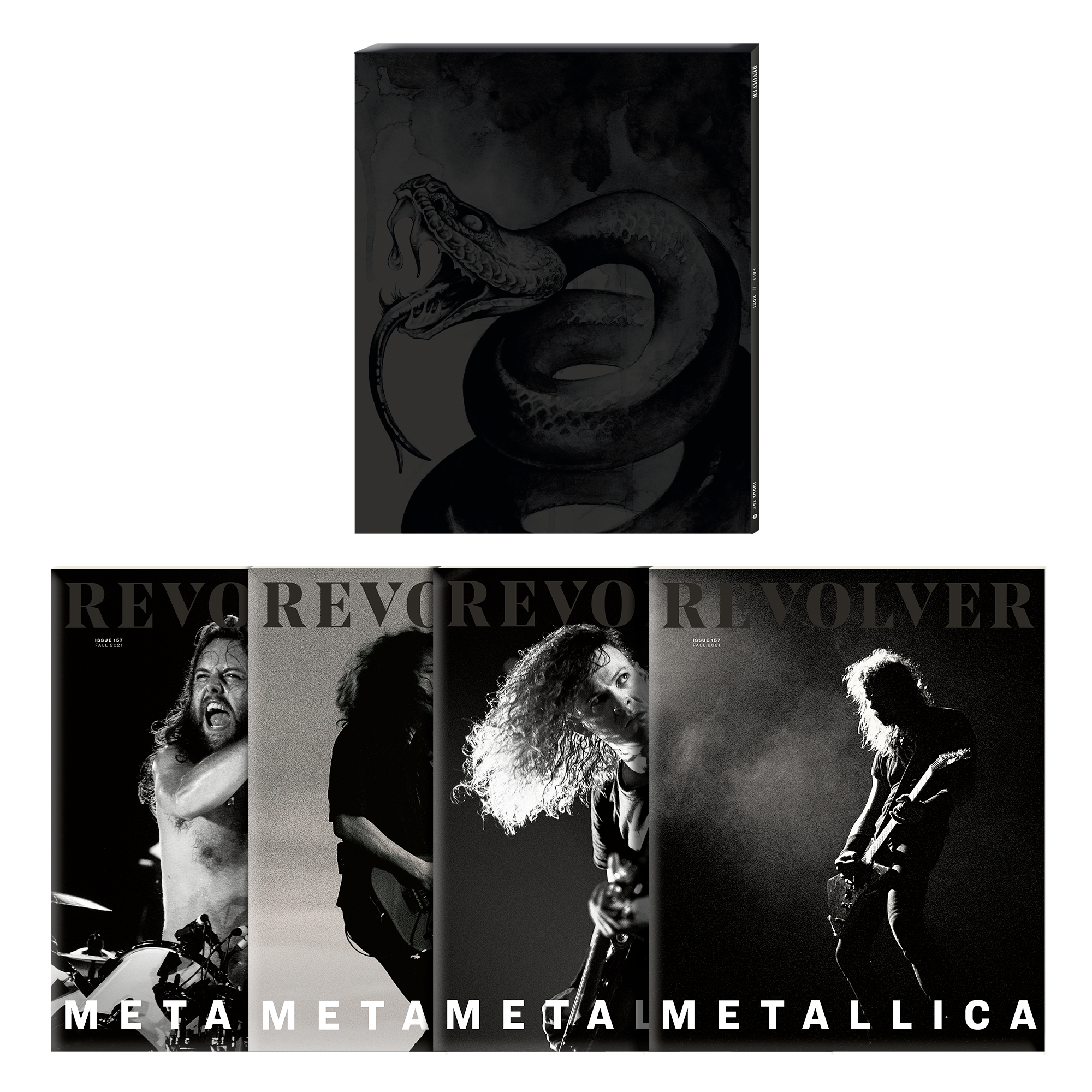 REVOLVER x METALLICA FALL 2021 ISSUE HAND-NUMBERED SLIPCASE WITH JOHN BAIZLEY SCREEN PRINT - ONLY 200 AVAILABLE