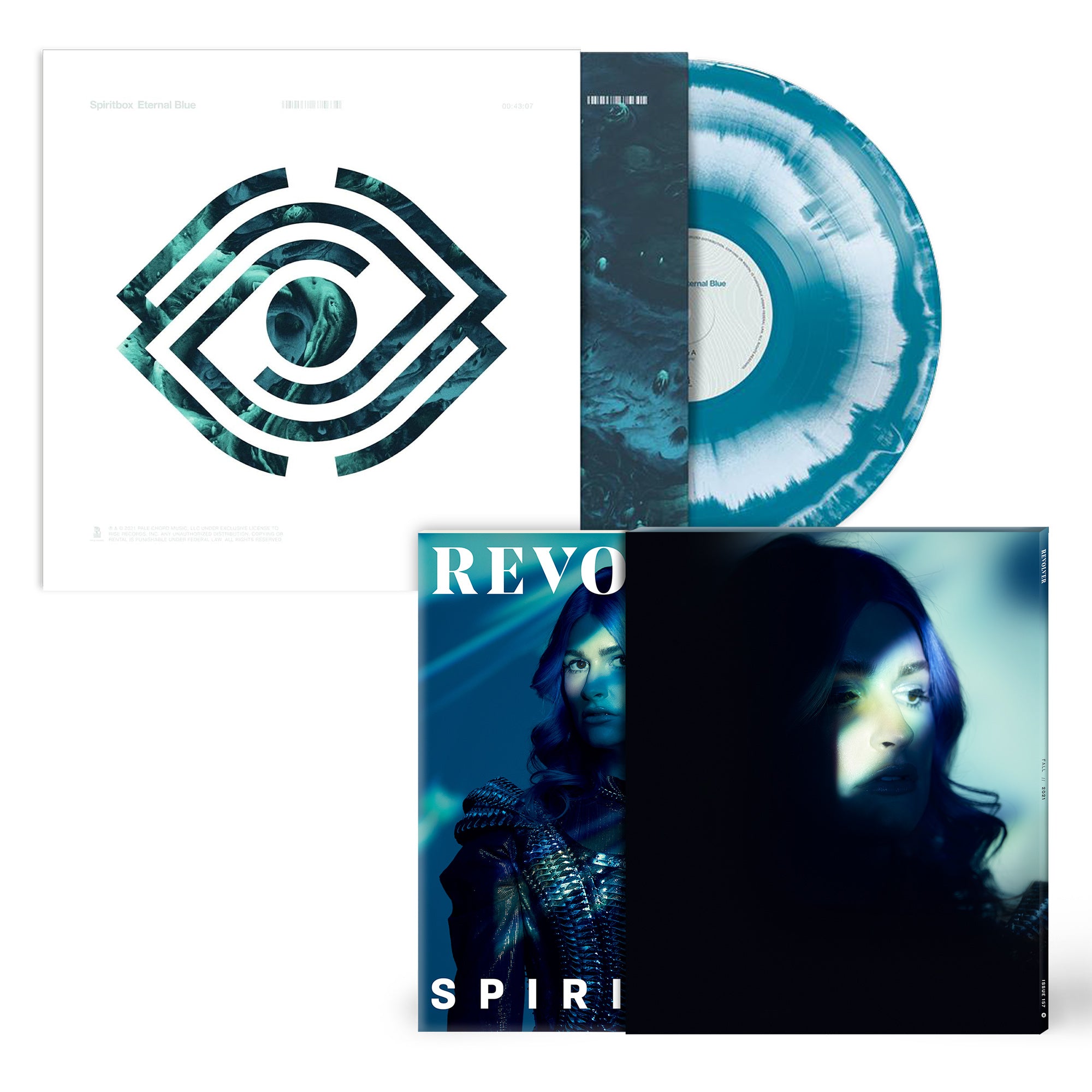 REVOLVER x SPIRITBOX FALL 2021 ISSUE HAND-NUMBERED SLIPCASE WITH 'ETERNAL BLUE' BLUE SMUSH LP - ONLY 100 AVAILABLE