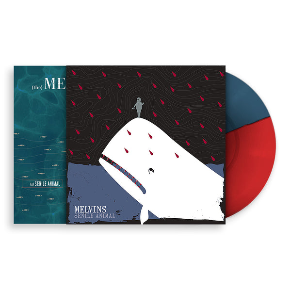 MELVINS ‘A SENILE ANIMAL' LIMTED EDITION LP W/ MACKIE OSBORNE SCREEN PRINT WRAP (Red/Blue Vinyl)