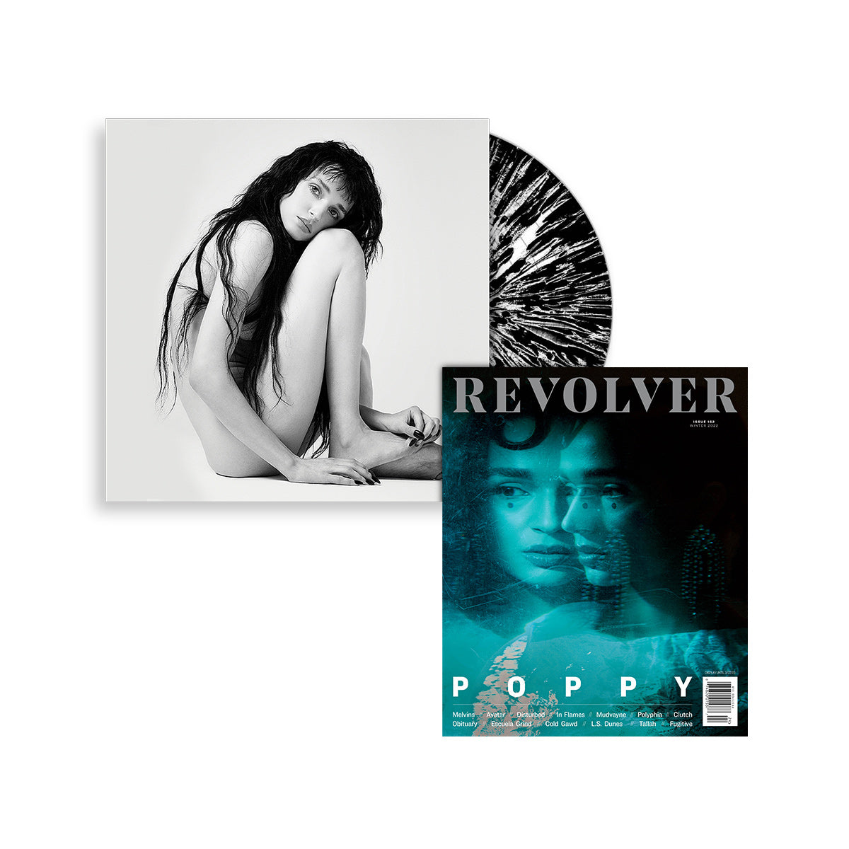 REVOLVER x POPPY - 2022 WINTER ISSUE W/ POPPY ‘STAGGER’ EP (Exclusive Black w/White Splatter Vinyl)