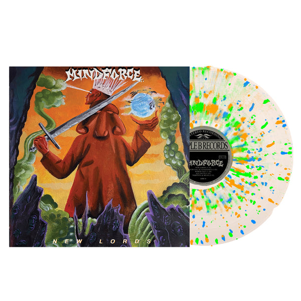MINDFORCE ‘NEW LORDS’ LP (Limited Edition – Only 300 made, Clear w/ Orange, Blue, & Green Splatter Vinyl)