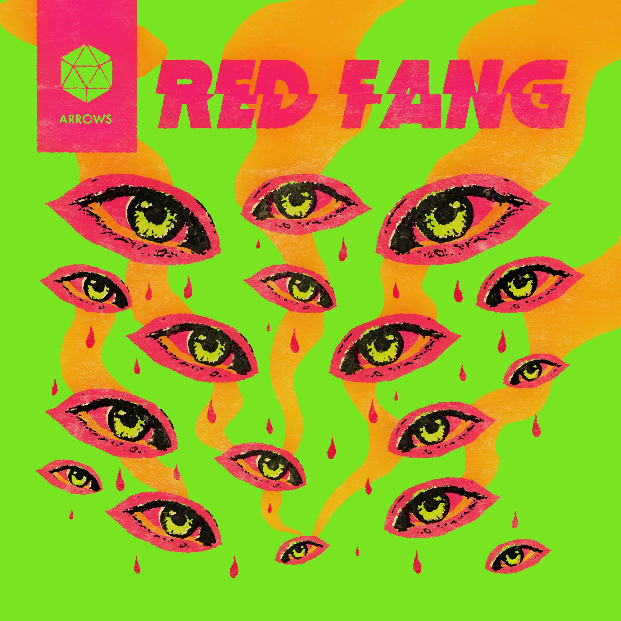 RED FANG ‘ARROWS' NEON YELLOW WITH HEAVY NEON MAGENTA SPLATTER LP