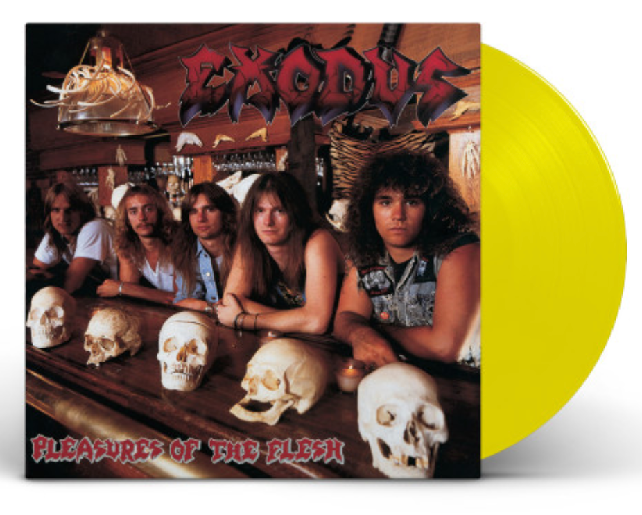 EXODUS 'PLEASURES OF THE FLESH' TRANSLUCENT YELLOW LP