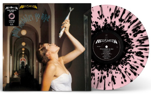 HELLOWEEN 'PINK BUBBLES GO APE' LP (Pink & Black Splatter Vinyl)