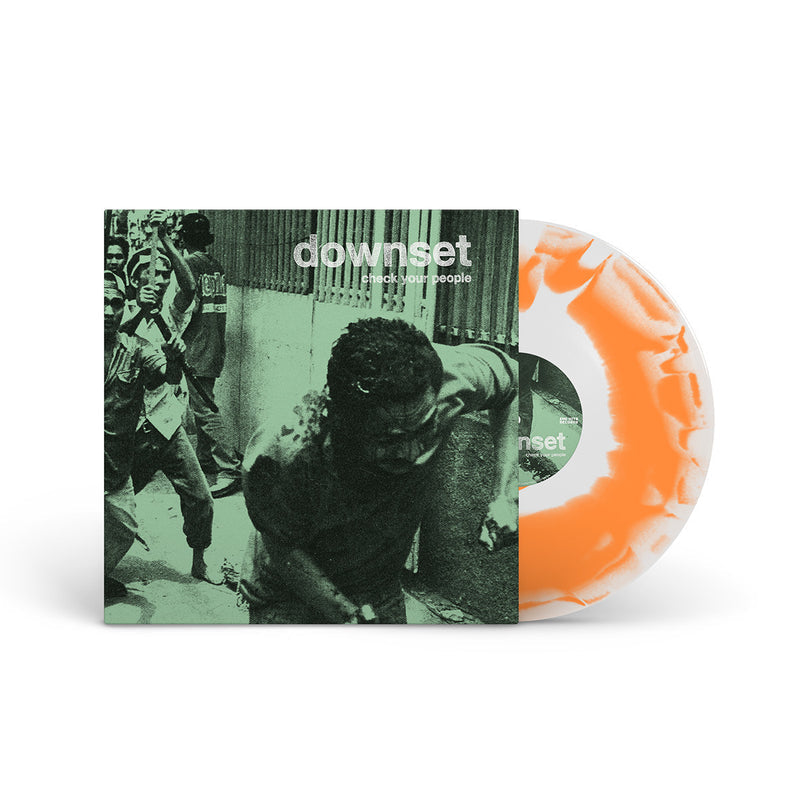 DOWNSET 'CHECK YOUR PEOPLE' LP (White, Orange Mix Vinyl)