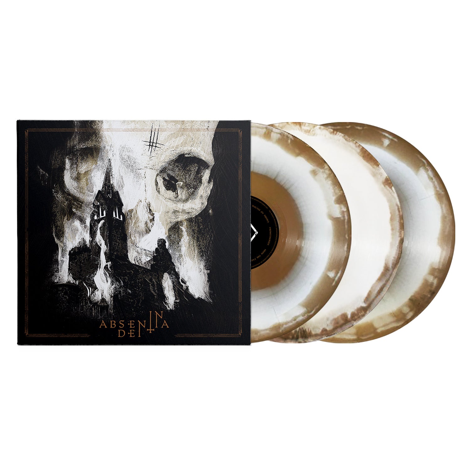 BEHEMOTH 'IN ABSENTIA DEI' GOLD & WHITE MELT 3LP