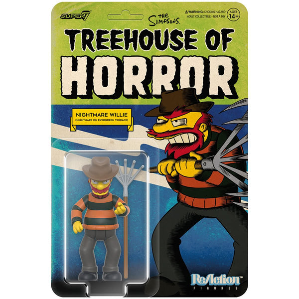 THE SIMPSONS REACTION WAVE 4  (TREEHOUSE OF HORROR V2) - NIGHTMARE WILLIE ACTION FIGURE BOX