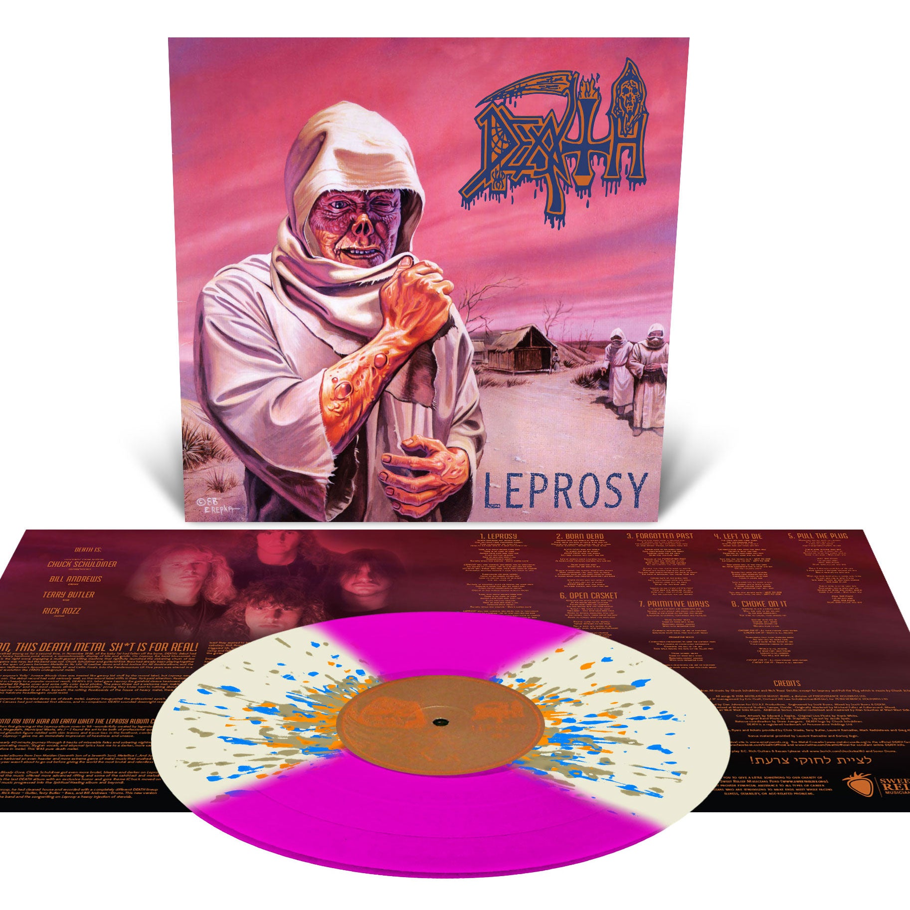 DEATH 'LEPROSY' LP (Butterfly Effect with Splatter)