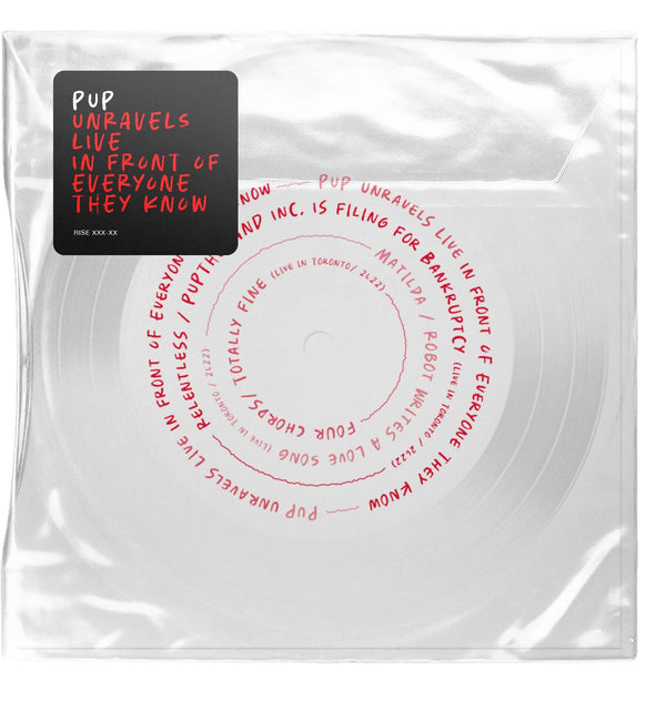 PUP 'PUP UNRAVELS LIVE IN FRONT OF EVERYONE THEY KNOW' DISC (3 Piece Flexi Disc)