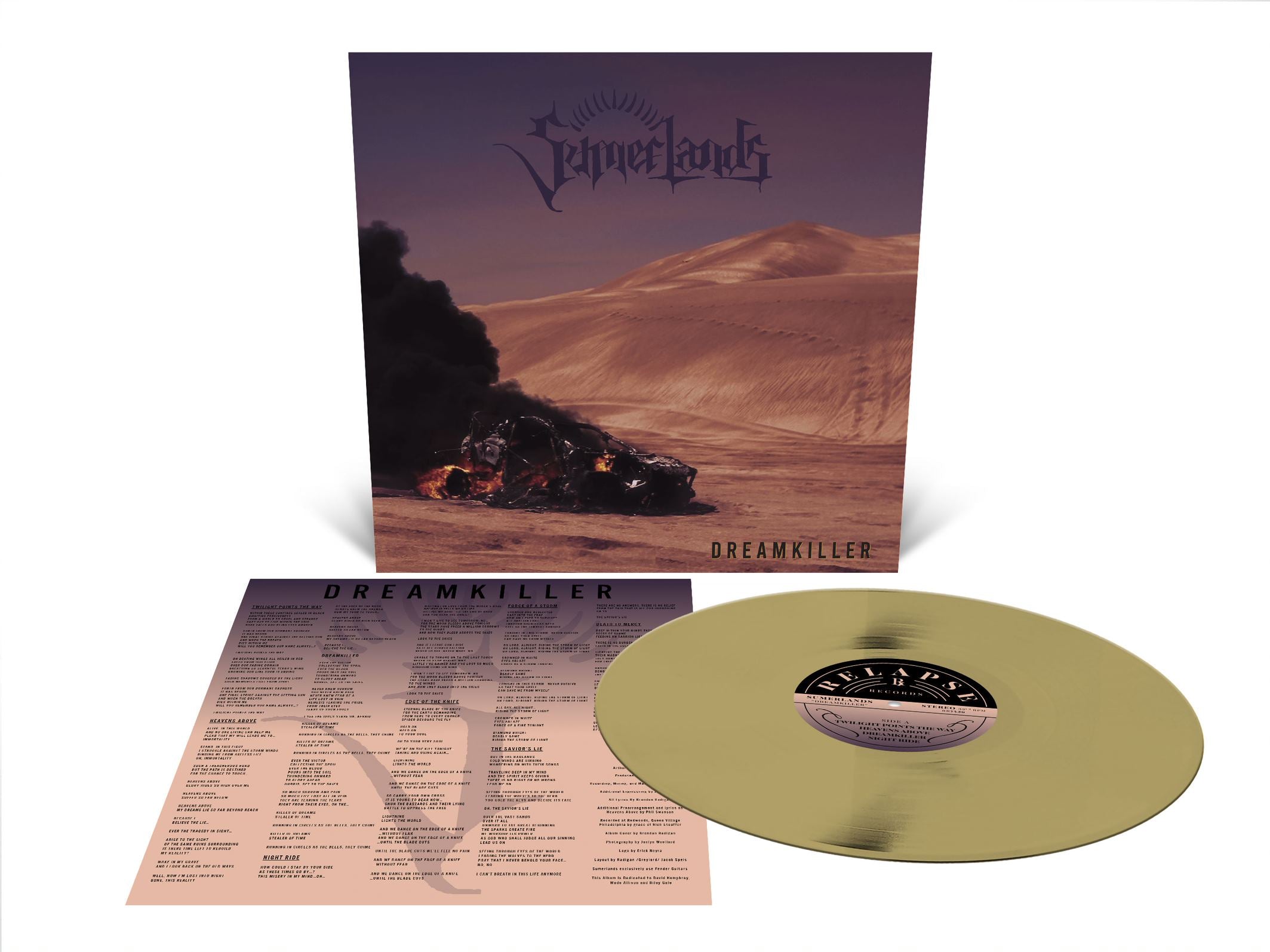 SUMERLANDS ‘DREAMKILLER’ LP (Limited Edition – Only 200 made, Gold Vinyl)