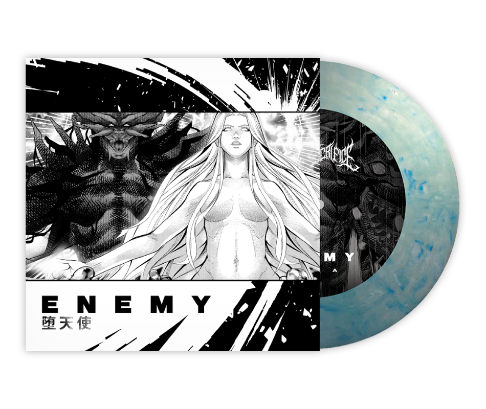 BRAND OF SACRIFICE ‘ENEMY’ 7" + COMIC BOOK (Limited Edition – Only 150 Made, Blue & White Crystal Vinyl)