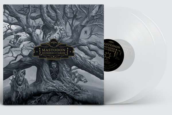 MASTODON 'HUSHED AND GRIM' LIMITED–EDITION CLEAR 2LP W/EXCLUSIVE LP WRAP – ONLY 500 MADE