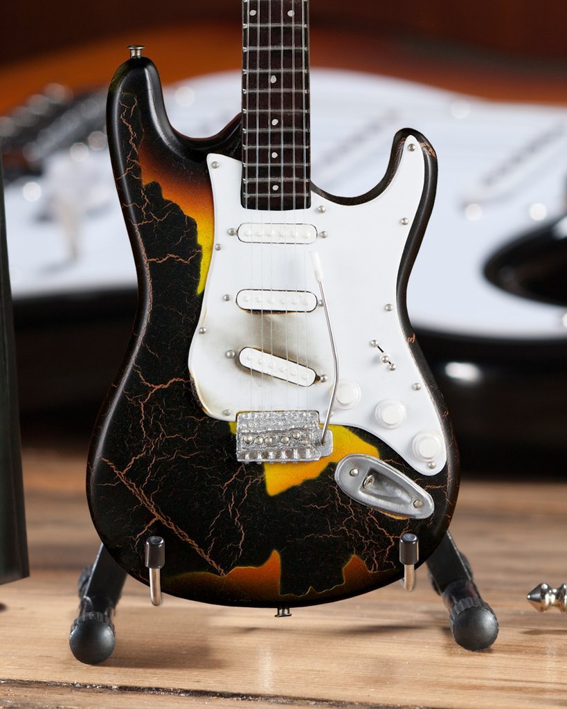 JIMI HENDRIX - FENDER STRAT FAMOUS BURNT MINI GUITAR