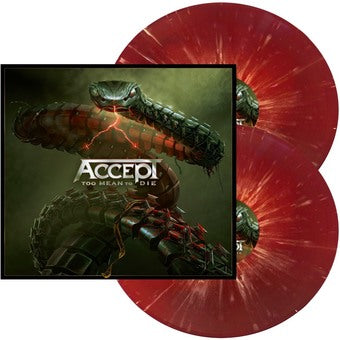 ACCEPT 'TOO MEAN TO DIE' RED WITH WHITE SPLATTER 2LP