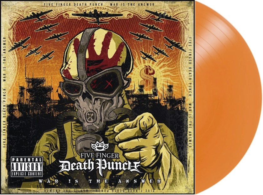 FIVE FINGER DEATH PUNCH 'WAR IS THE ANSWER' LIMITED-EDITION ORANGE OPAQUE LP – ONLY 300 MADE