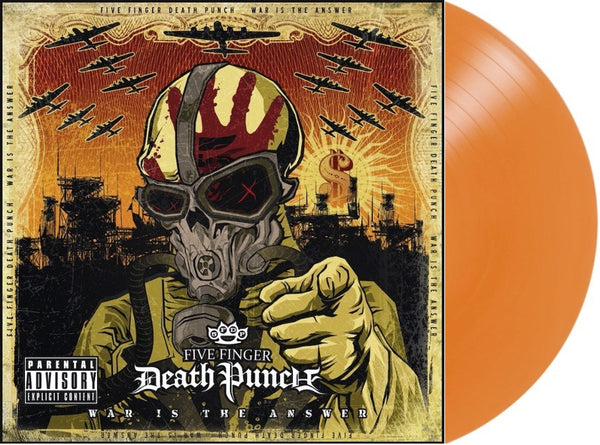 FIVE FINGER DEATH PUNCH 'WAR IS THE ANSWER' LIMITED-EDITION ORANGE OPAQUE LP – ONLY 300 MADE