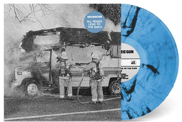 MILITARIE GUN ‘ALL ROADS LEAD TO THE GUN II’ LP (Limited Edition – Only 200 made, Clear w/ Blue & Black Swirl Vinyl)