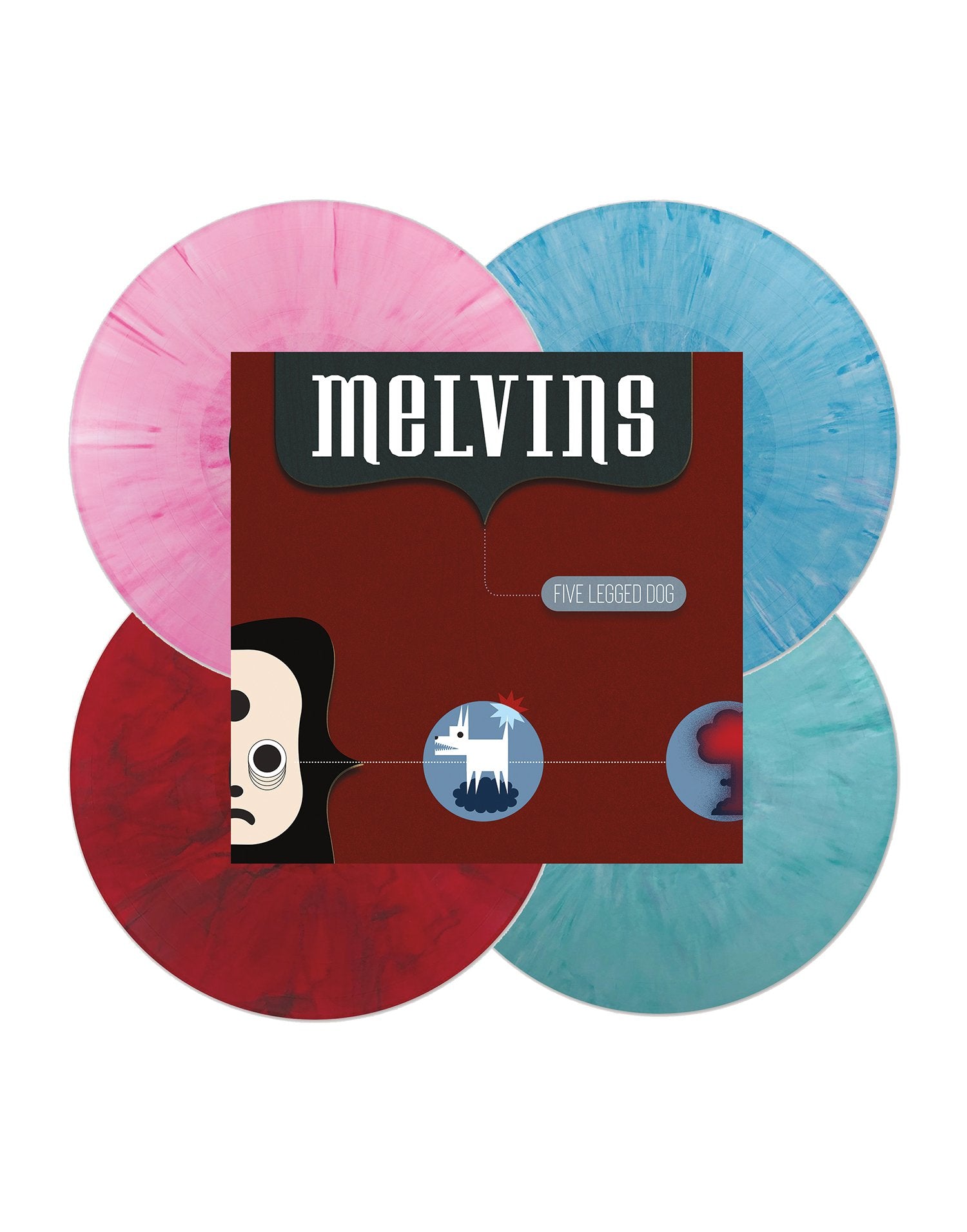 MELVINS 'FIVE LEGGED DOG' 4LP WITH POSTER (Colored Vinyl)