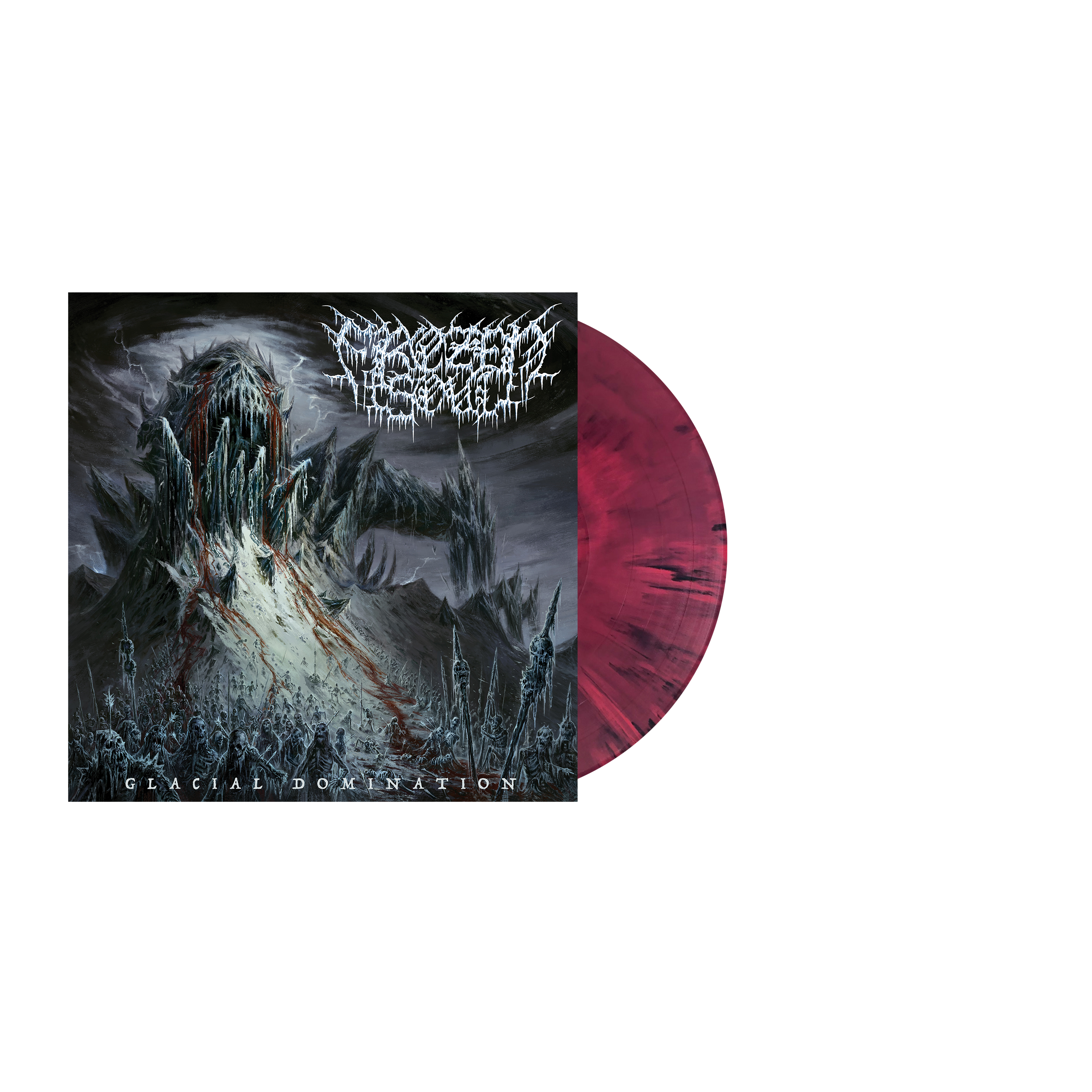 FROZEN SOUL ‘GLACIAL DOMINATION’ LP (Limited Edition – Only 300 made, Magenta & Black Marble Vinyl)