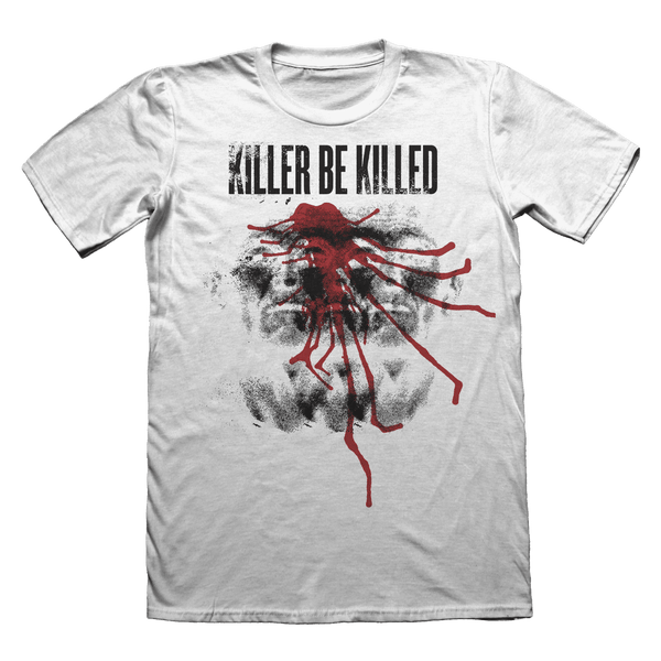KILLER BE KILLED FACES BLOOD ON WHITE - T-SHIRT