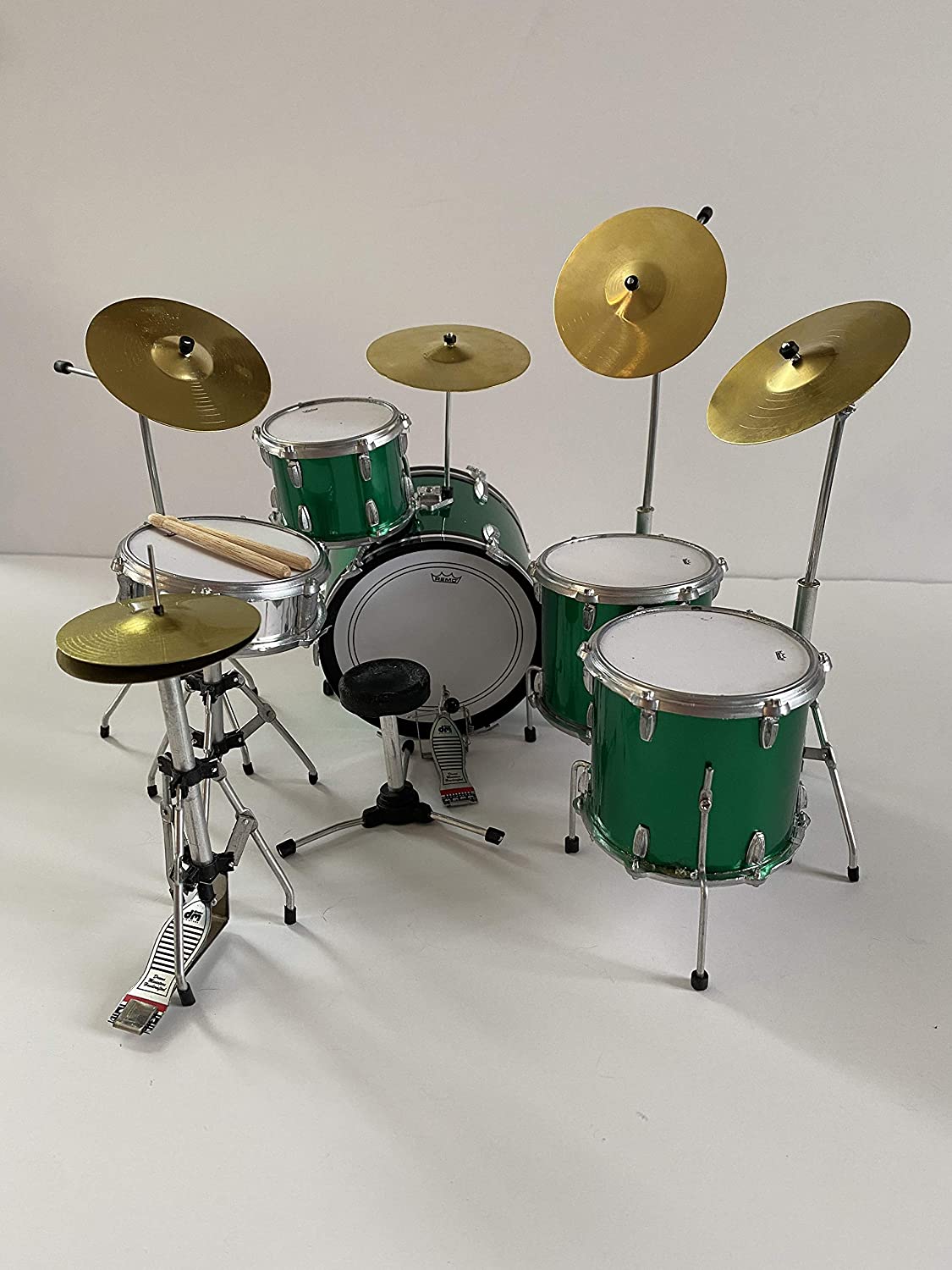 LED ZEPPELIN - JOHN BONHAM - GREEN SPARKLE MINI DRUM KIT