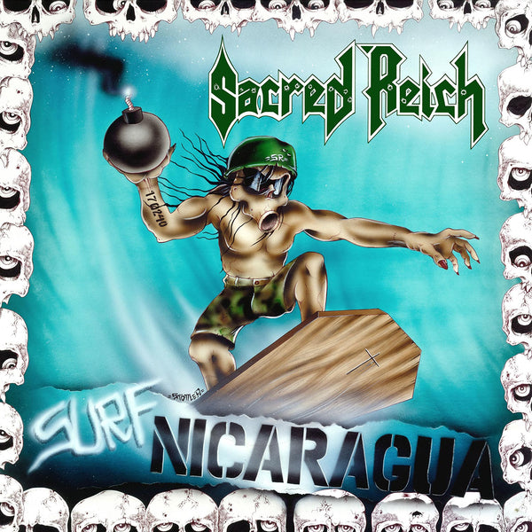 SACRED REICH 'SURF NICARAGUA' CLEAR WITH BLACK SMOKE LP