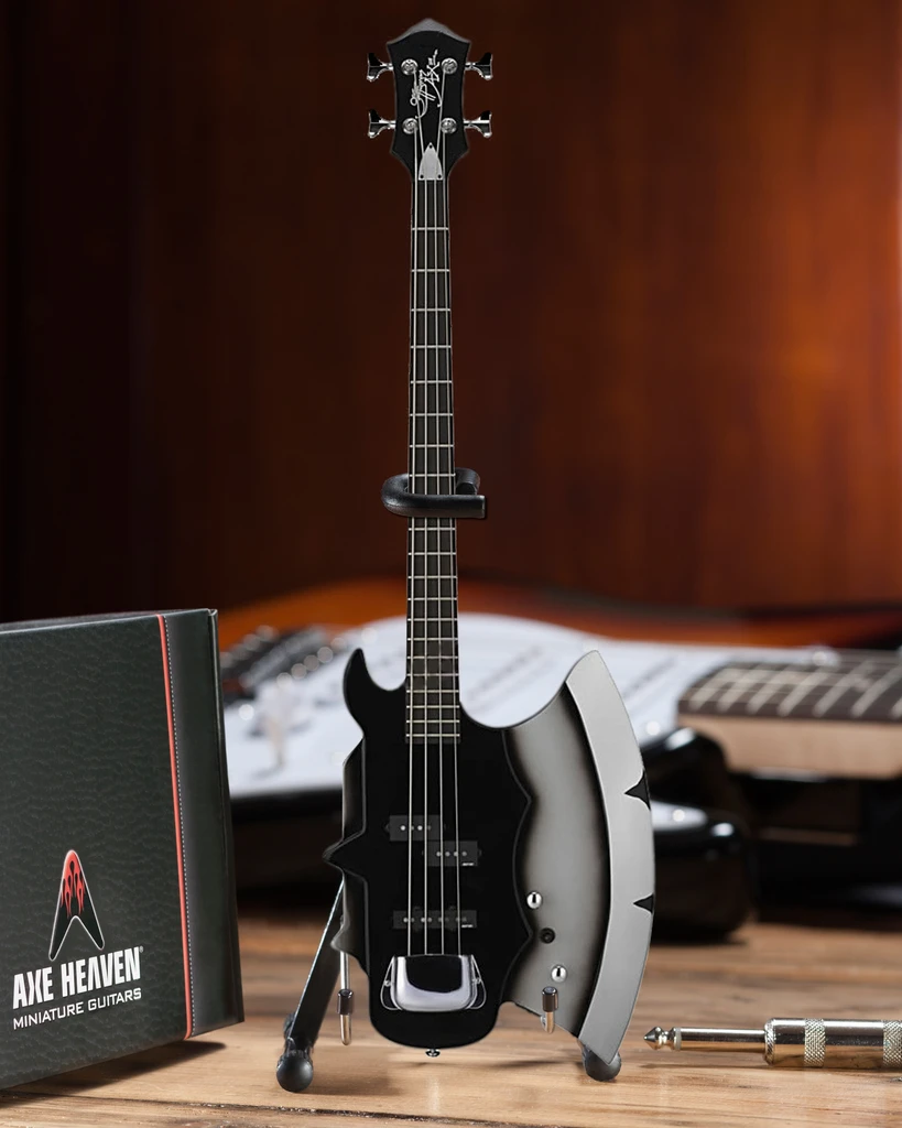 KISS- GENE SIMMONS - SIGNATURE AXE BASS MINI GUITAR