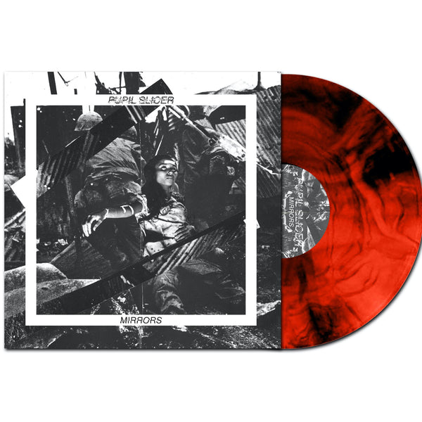 PUPIL SLICER 'MIRRORS' RED WITH BLACK SWIRLS LP