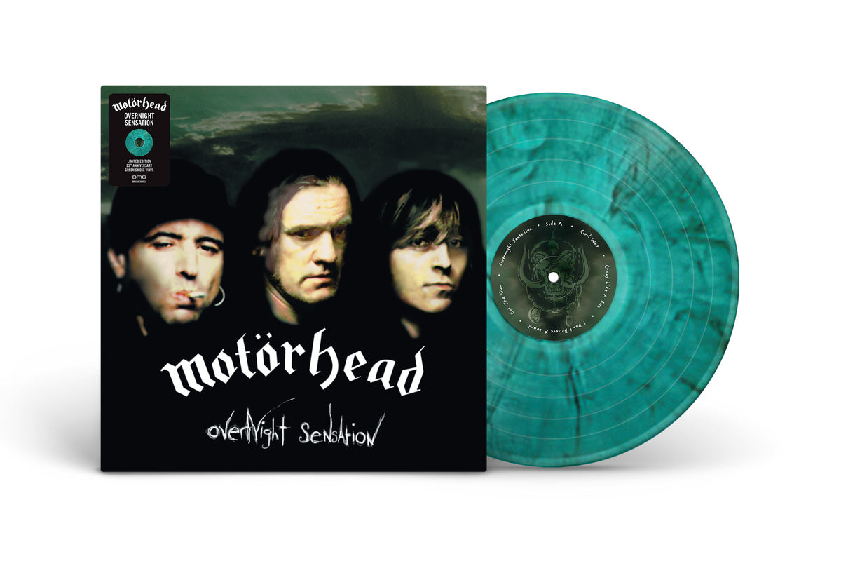 MOTORHEAD ‘OVERNIGHT SENSATION’ LP (Limited Edition, Green Smoke Splatter Vinyl)