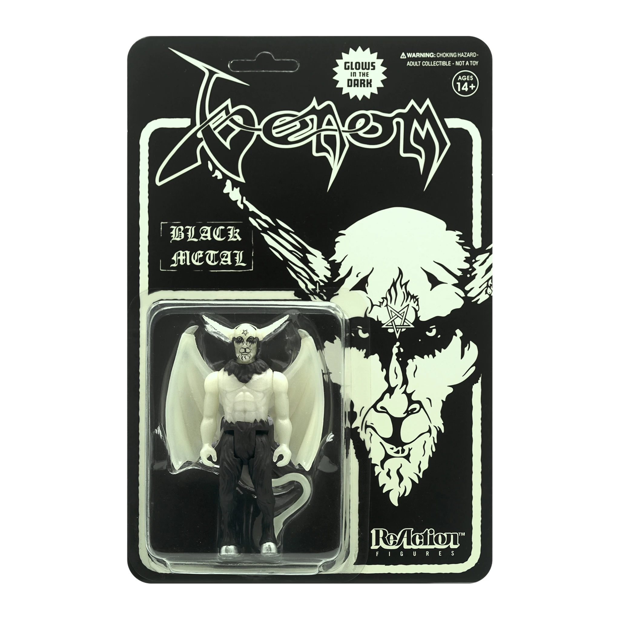 VENOM REACTION FIGURE - BLACK METAL (GLOW IN THE DARK)