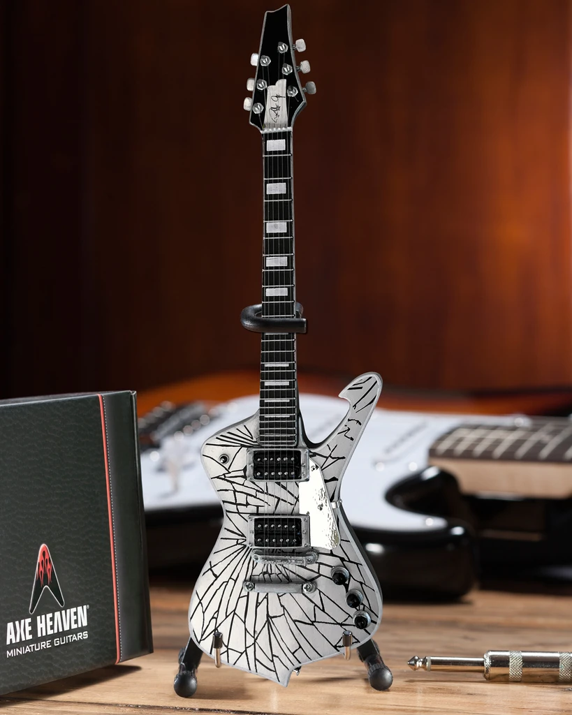 KISS - PAUL STANLEY - CRACKED MIRROR ICEMAN MINI GUITAR