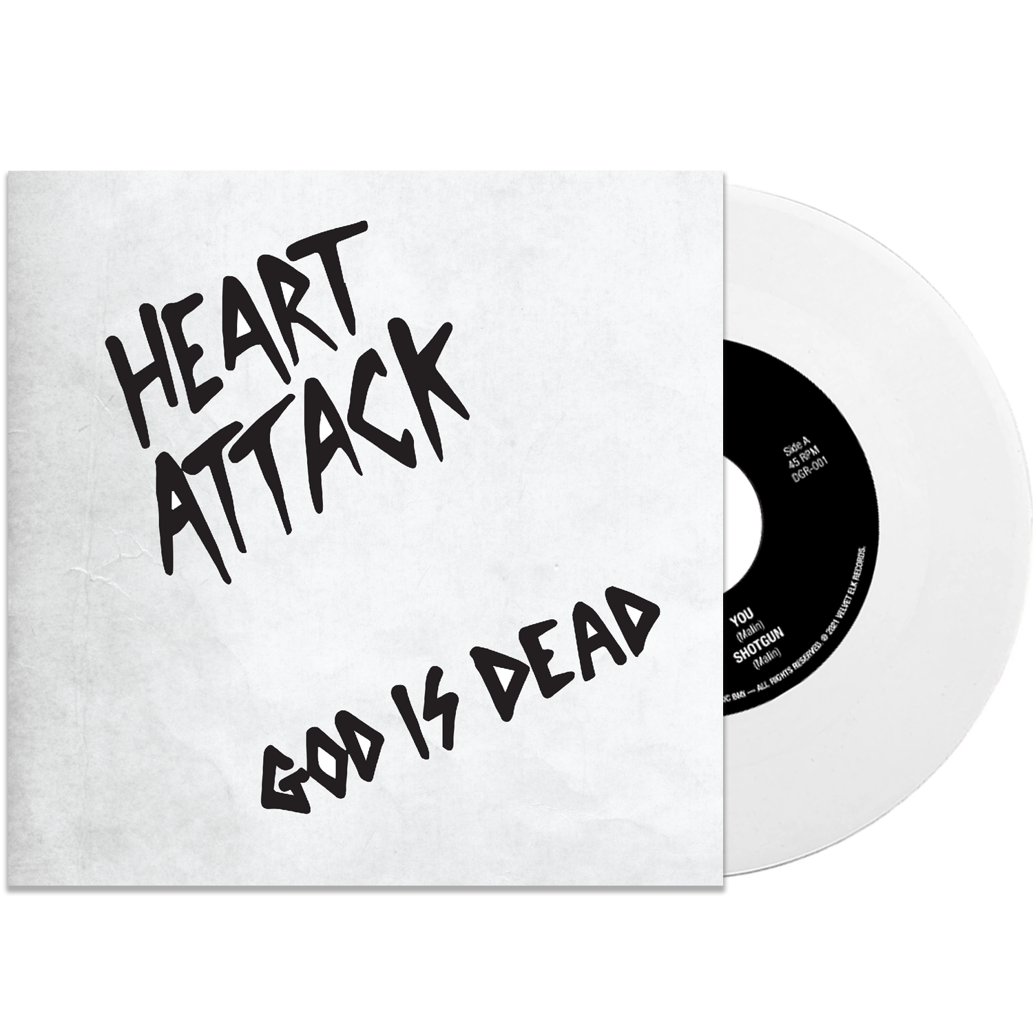 HEART ATTACK 'GOD IS DEAD' LIMITED-EDITION WHITE 7" – ONLY 250 MADE