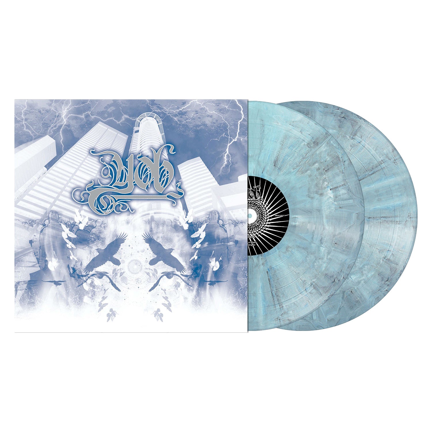 YOB 'THE UNREAL NEVER LIVED' WHITE BLUE AND GREY MARBLE 2LP